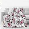 Warm Soft Blanket Travel Cowardly Dog C-Courage Collage Bedding Throws Flannel Bedspread For Home Decor Aesthetic Sofa Bed Cover