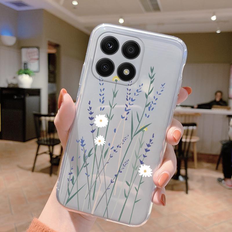 For Honor 70 Lite 5G Case Silicone Soft Clear TPU Coque for Honor X8a X8b X8c X8 5G X6 Phone Cover Print Shell Protection Women