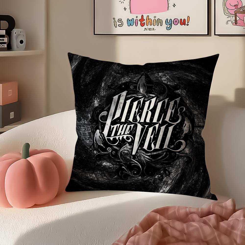 Dynamic Rock Band PPierce The Veil Cushion Cover Pillowcase Short Plush Invisible zipper Room Sofa Cushion Cover