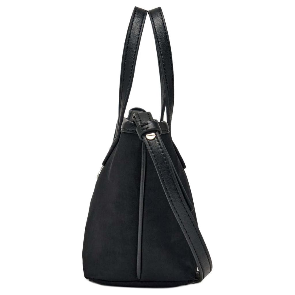 MLB New York Yankees Solid Color Versatile Adjustable Detachable Tote Bag Nylon Crossbody Handbag Mini Women Bags Black 3ACRVN16N-50BKS