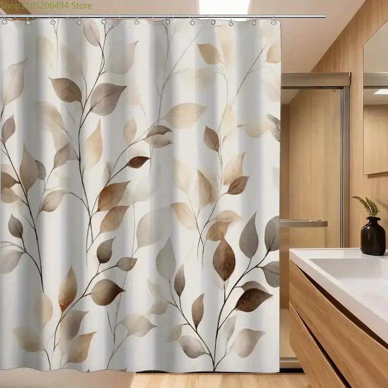 1pz Tenda da Doccia per Bagno, Decorazione Fai da Te per la Casa, Tenda da Doccia Festival Autunnale Dipinta, Include 12 Ganci, 180*180cm Bagno