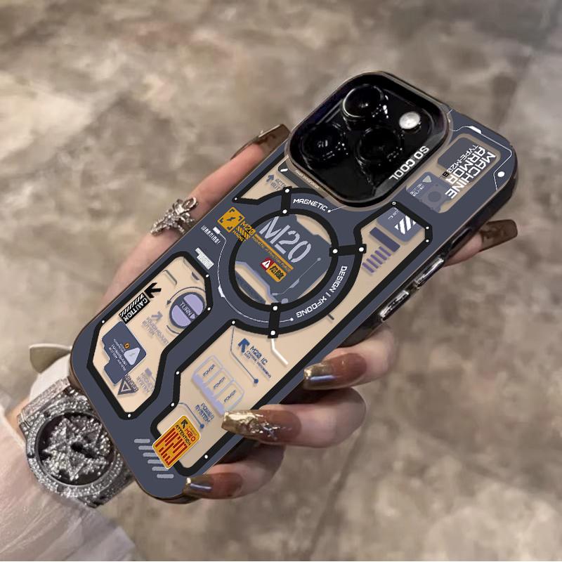 Luxury Circuit Label Phone Case For IPhone 17 17E 16E 16 15 14 13 12 11 Pro Max 16 Plus Bumper Shockproof Hard Cover Cases