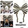 1pc Extra-large 60-inch Striped Bow Foil Balloon for Bow Decorations, Birthdays, Valentine's Day, Anniversaries, Wedding
