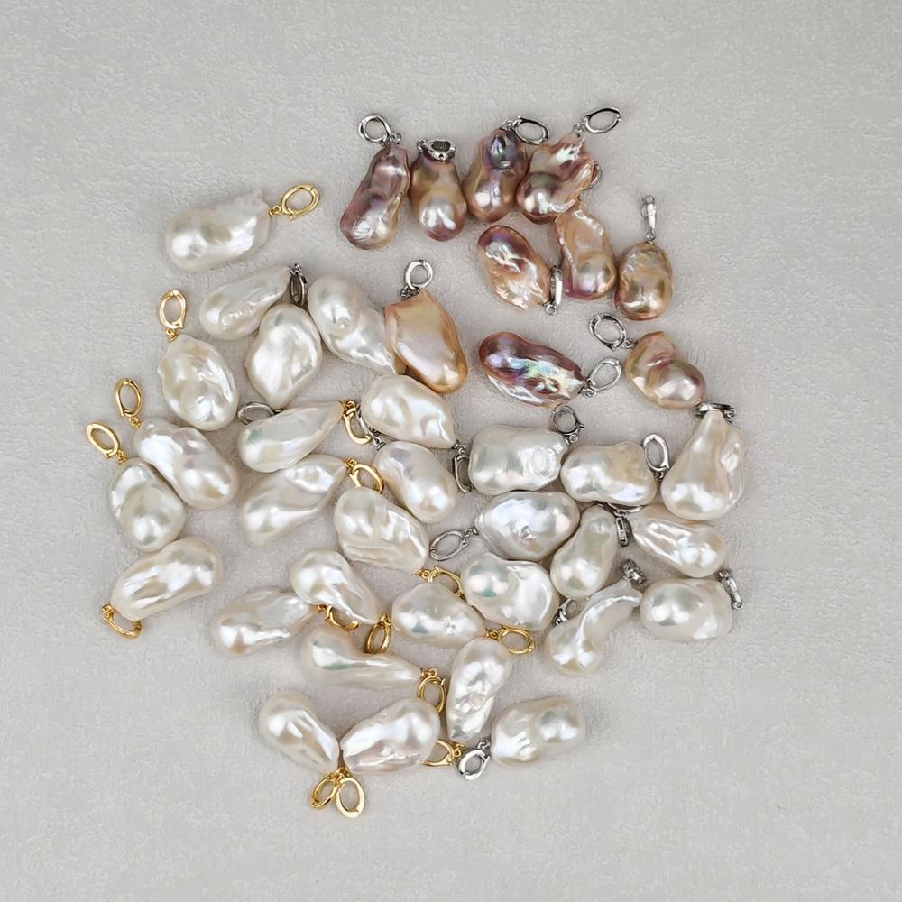 Best Selling Natural Freshwater Pearl 925 Sterling Silver Irregular Baroque Peal Pendant for Necklaces Earrings Jewelry Set