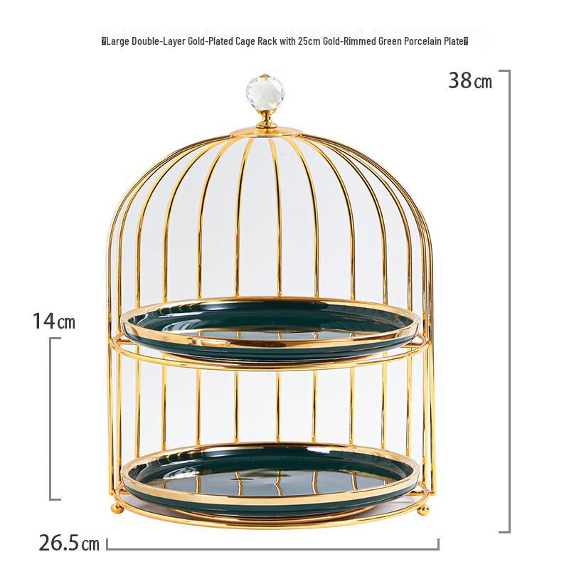 Nordic Ceramic Double-Tier Dessert & Snack Tray