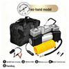 Dual Cylinder Car Air Pump, 150W - High Pressure, Multi-Function, Auto Fill & Stop for Sedan Tires.
