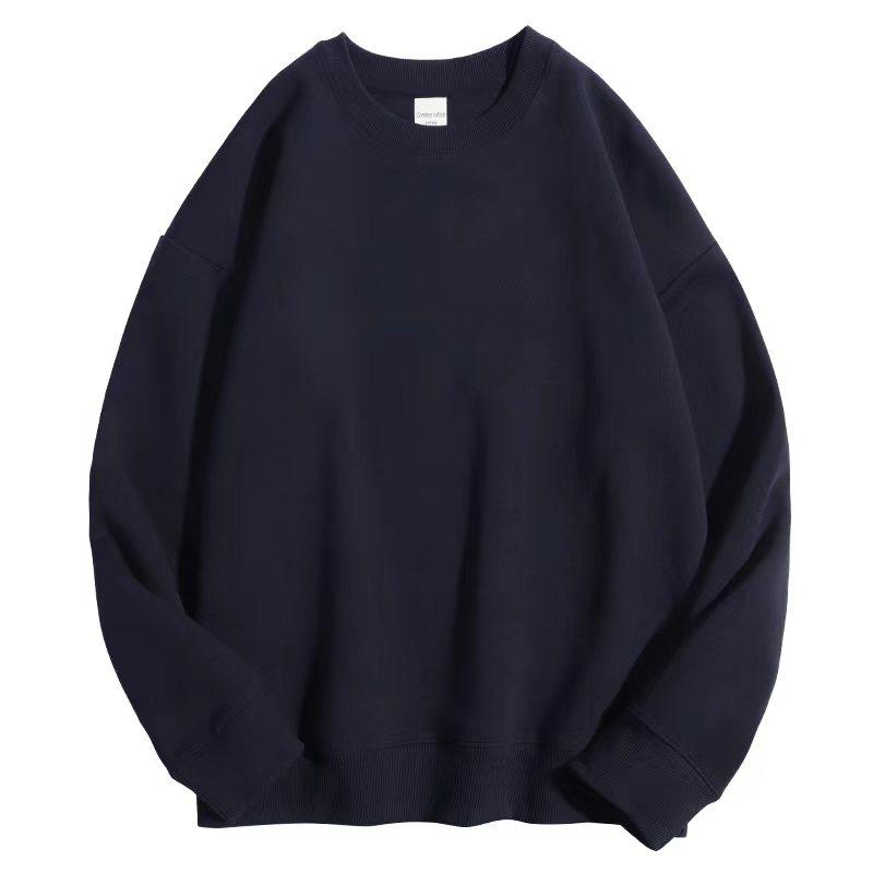 Unisex Streetwear Sweatshirts Autumn&Spring O-neck Pullover Double-sided Cotton Long Sleeve Outerwear