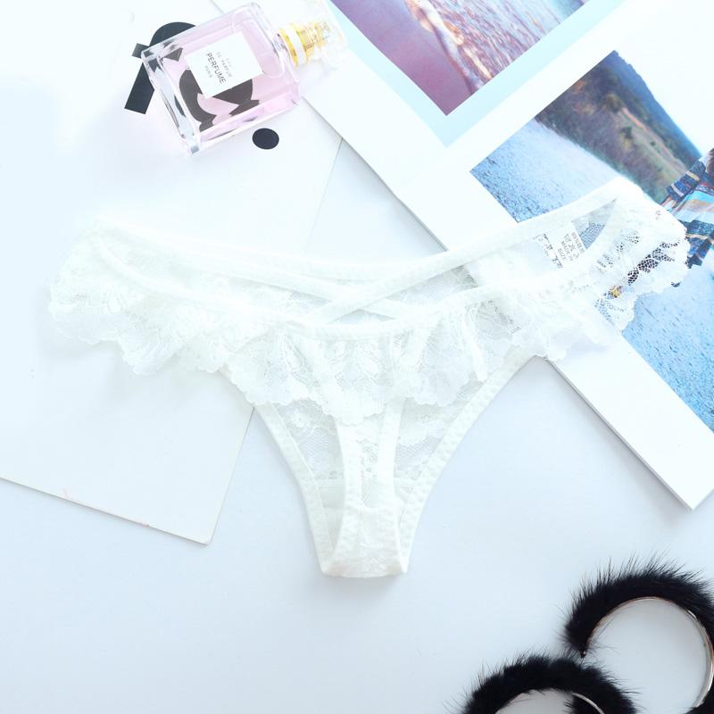 

Мереживні трусики зі стрингами Сексуальна жіноча нижня білизна Стрінги Жіноча інтимна білизна K50 one size білий