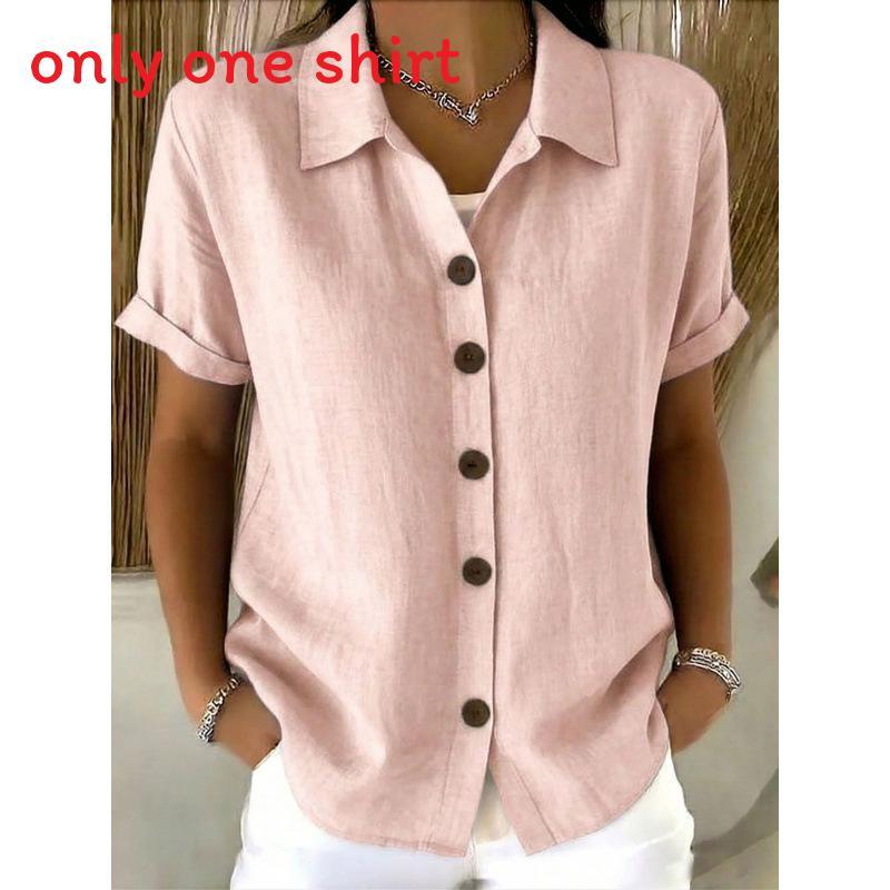 Spring Bohemian Style Short Sleeve Shirt With Padded Patching For Casual Office Wear