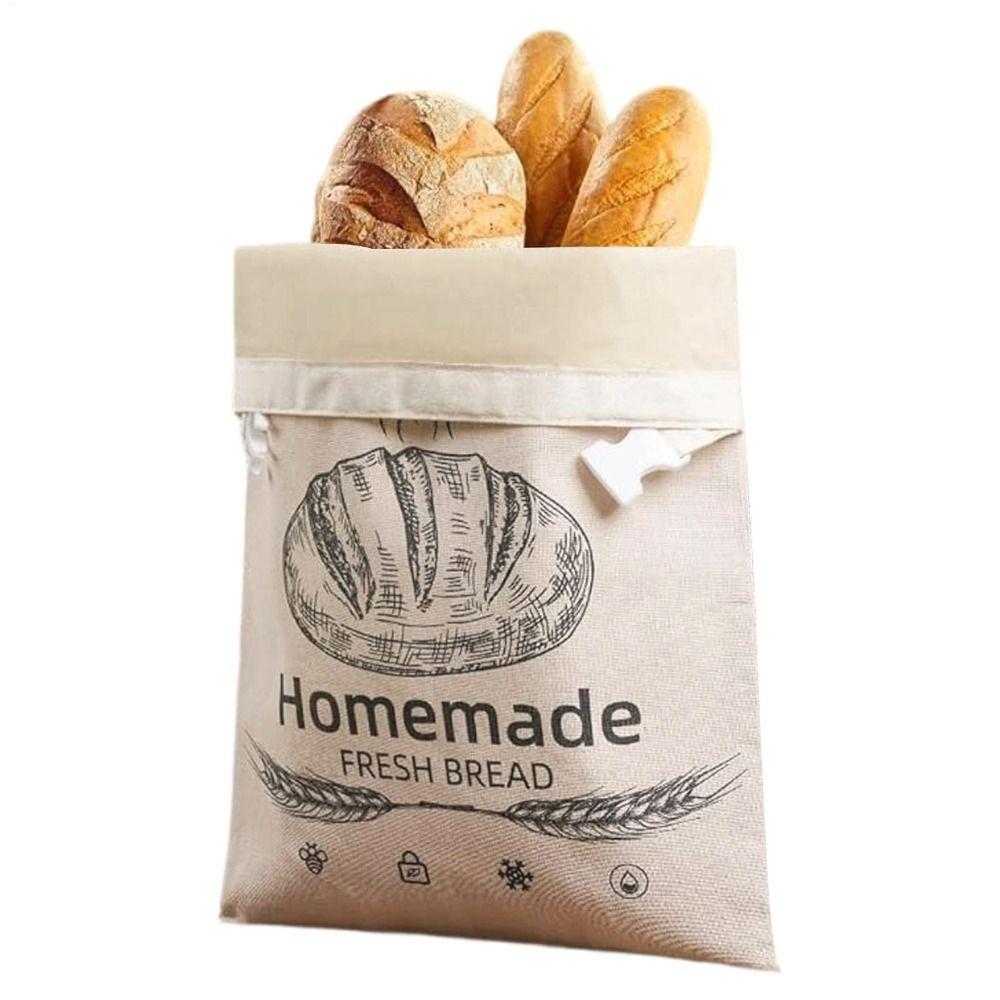 Non-removable Beeswax Coated Bread Storage Oil Stain Prevention Baguette Storage Bag For Kitchen