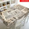 2D Ploché Potisk, 1ks, Anglická Vintage Novinový Vzor Ubrus, Polyesterový Materiál, Vhodné pro Vintage Kavárny, Literární Knihkupectví, Ateliéry, Gue