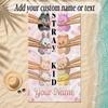 Beach TowelStray Kids Custom Name Text Personalized Soft Towel for Beach Pool Indoor Home Decor Gift