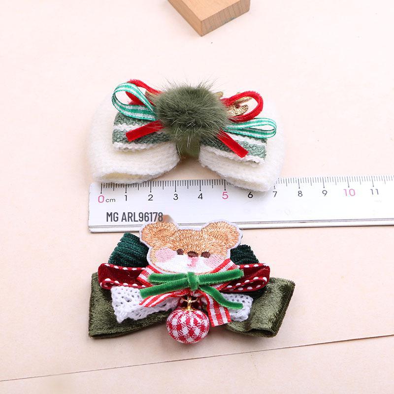 DIY Christmas Hair Accessories for Kids: Antler, Bear, Bowknot Hair Clips and Pet Ornaments