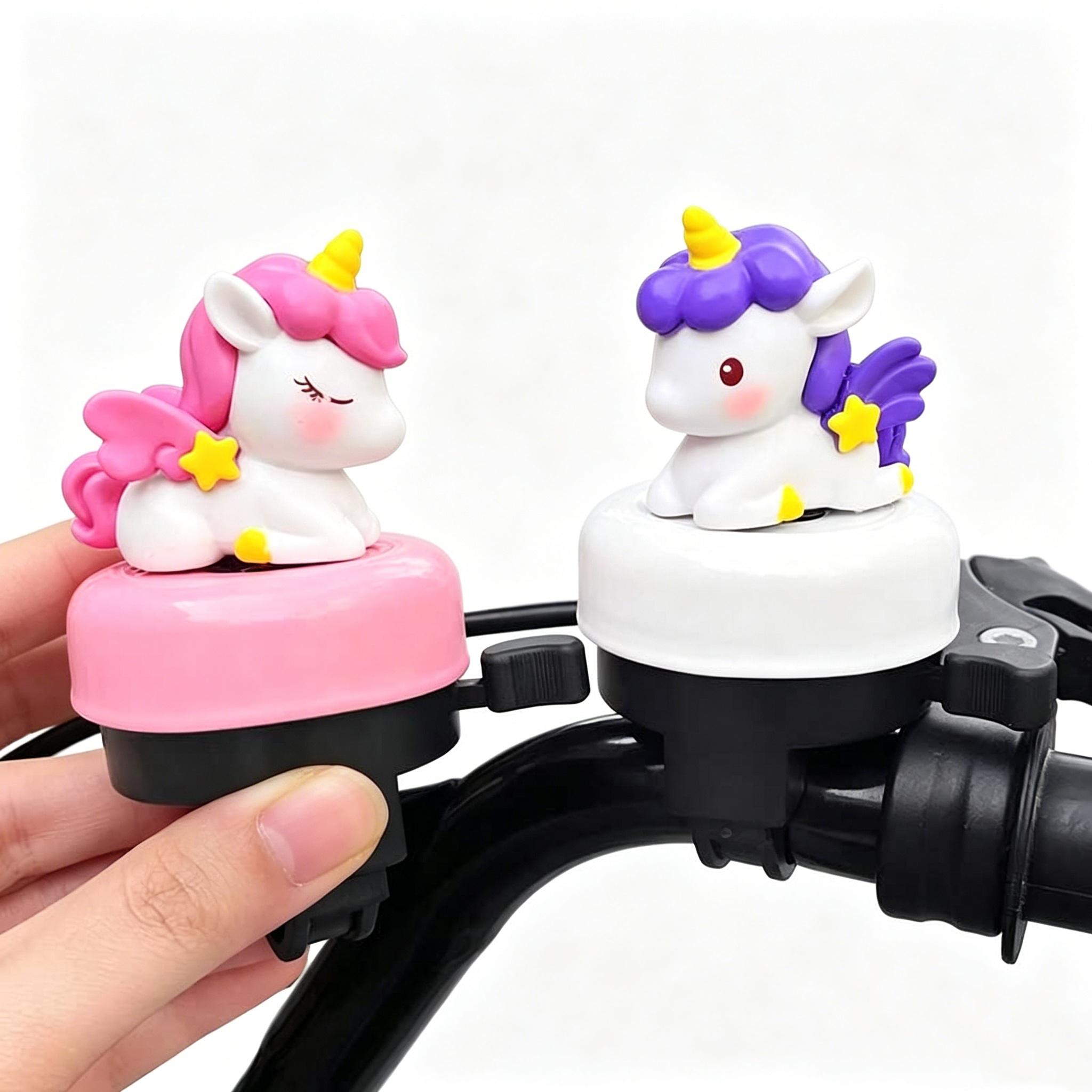 Bai Fen Bai Toys Cartoon Kids Childrens Cute Unicorn Bicycle Bell Universal Loud Clear Horn For Balance Bike Bicycle Skateboard Scooter Accessories Gift Present
