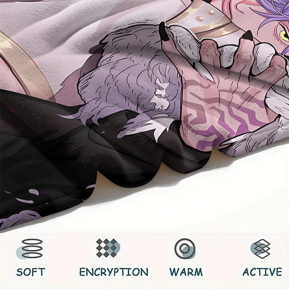 1 Stück Kpop Dämonenjäger Druck Flanelldecke, Hohe Qualität für alle Jahreszeiten, Heimdekoration, Wärme und Komfort, Perfekt für Weihnachtsgeschenke