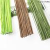 100Pcs 40cm DIY Floral Material Green Flower Wire Stems Artificial Wire Stem Accessoies Wedding Home Decor