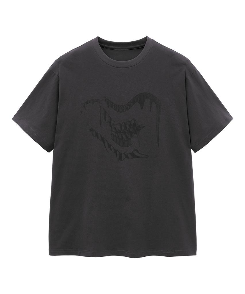 BIG UNION Melting Logo Graphic T-Shirt (Gray)