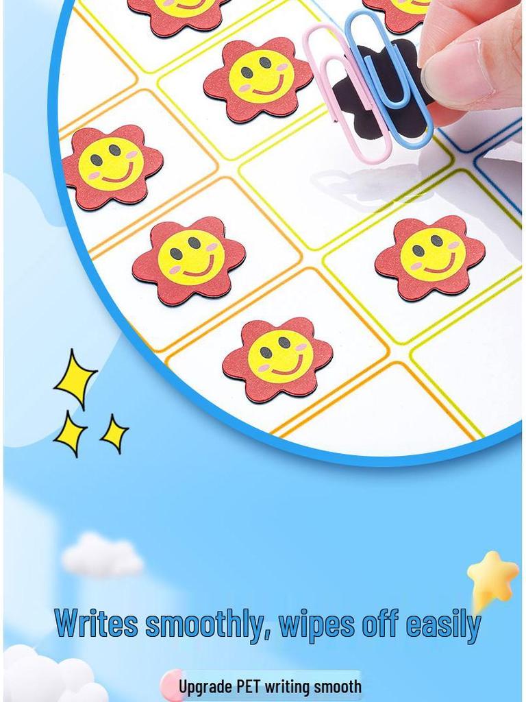 Kids' Growth and Discipline Magnetic Wall Chart with Reward Stickers for Time Management and Points Collection