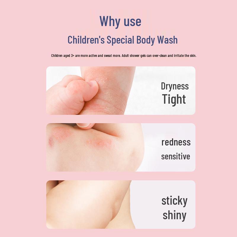 Rui Ya Kids 2-in-1 Shampoo & Body Wash - Moisturizing and Hydrating for Tender Skin