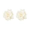 Korean White Camellia Flower Niche Light Luxury Temperament Simple and Cute High-end Design Stud Earrings