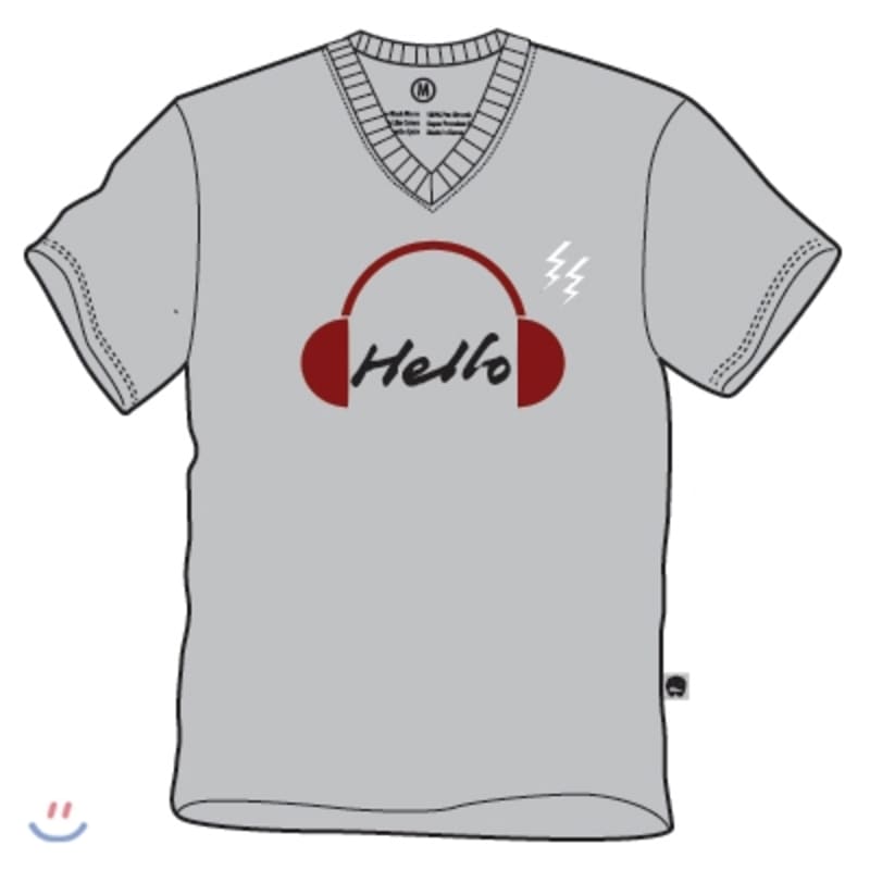 

Headphone Grey T-Shirts [Gray/V-neck/30 count]