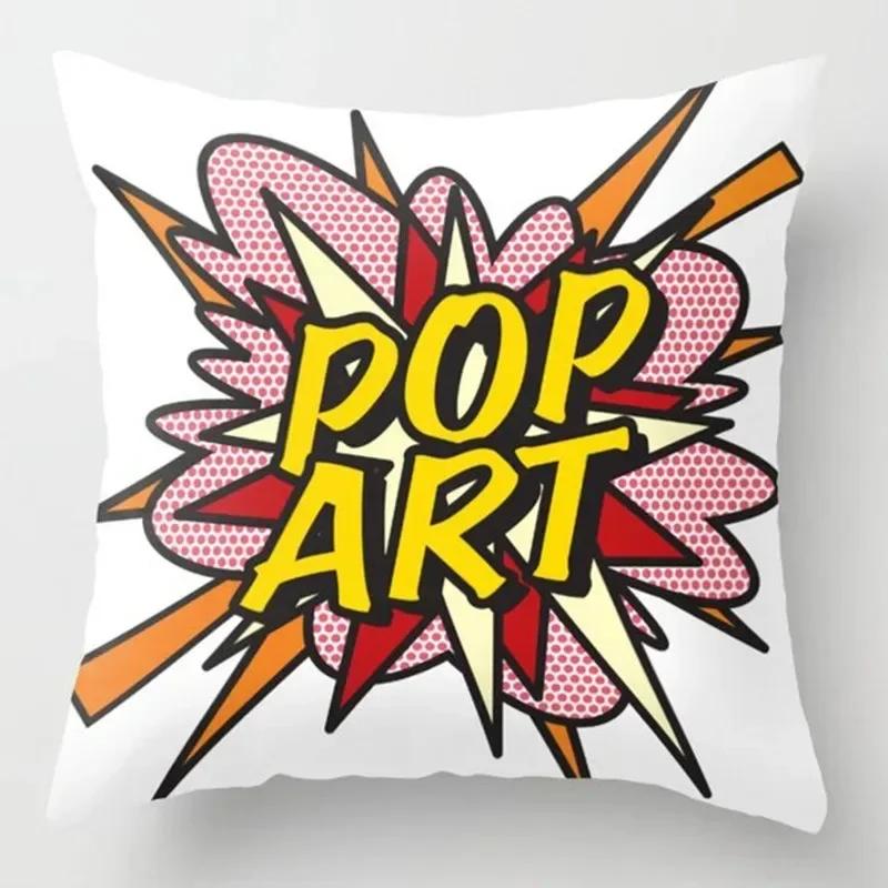 Cartoon Buchstaben Graffiti Kissenbezug Zuhause Schlafzimmer Wohnzimmer Sofa Kissenbezug Mietdekoration Dekorative Kissenbezug