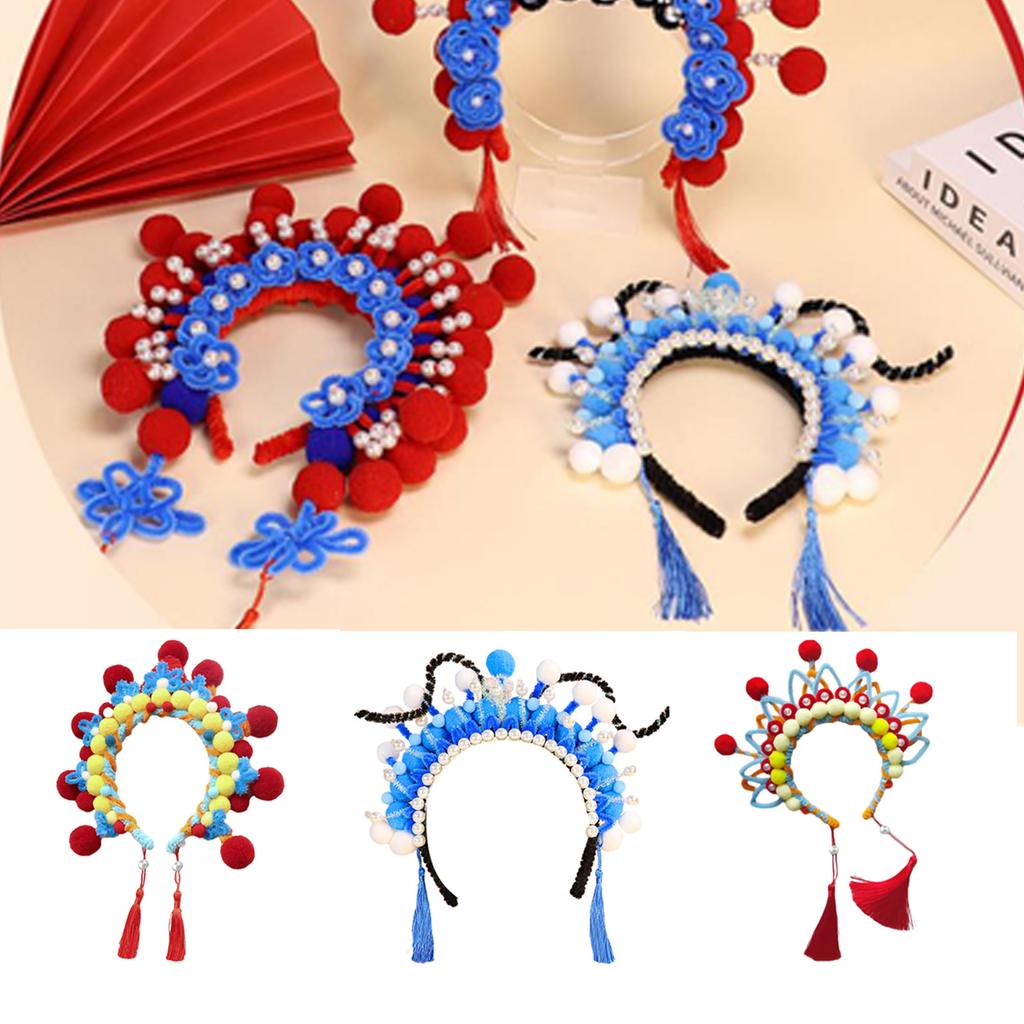 DIY Beijing Opera Headband Craft Set for Girls Children Festival Birthday Gift Children's DIY Beijing Opera Characters