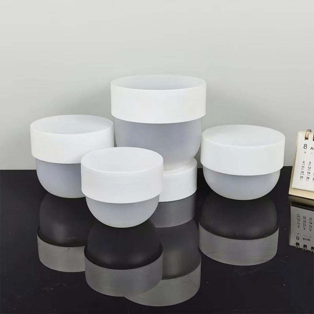 PP Refillable Cream Jar 50g Capacity Round Bottom Cosmetic Container Frosted Wide-Mouth Lotion Hair Dispenser Jar Hair Mask