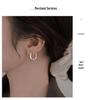 S925 Sterling Silver Mobius Stud Earrings for Women, High-end Japanese Style Ear Cuff.