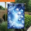 2D Flat, 2D Flat Printing Garden Flag 1pc, Winter Holiday Decorations Durable Single-Sided Print Yard Flag, Garden & Home Holiday Decoration, 29.97x44