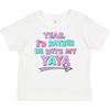Inktastic Yeah I'd Rather Be With My Yaya In Pink Blue And Purple Baby T-Shirt