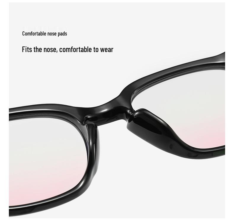 Blush GM Women's Eyeglass Frames Kub2116 - No Makeup Plano Anti-Blue Light Men's Transparent Black Frame