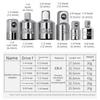 Sockets Set 1/4 Adapter 3/8 Drive Tools For Mechanic 6pcs Ratchet Wrench Stainless Steel Converter Sleeve Head
