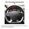 For Citroen DS5 DS 5 DS4S DS 4S 2013 2014 2015 2016 2017 2018 Car Inner Accessories Steering Wheel Microfiber Leather Cover Trim