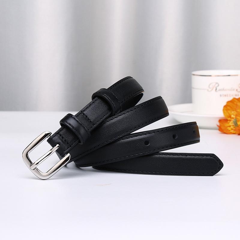 

Casual Style Decorative Thin Belt Women S Genuine Leather First Layer Cowhide Fashion Trend Versatile Women S High-End Sense Narrow Belt Women 95cm
