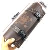 Motorcycle Fork Bag Leather Cruiser Tool Roll Barrel Bag Fork Barrel Shape Handlebar Black Saddlebags Storage