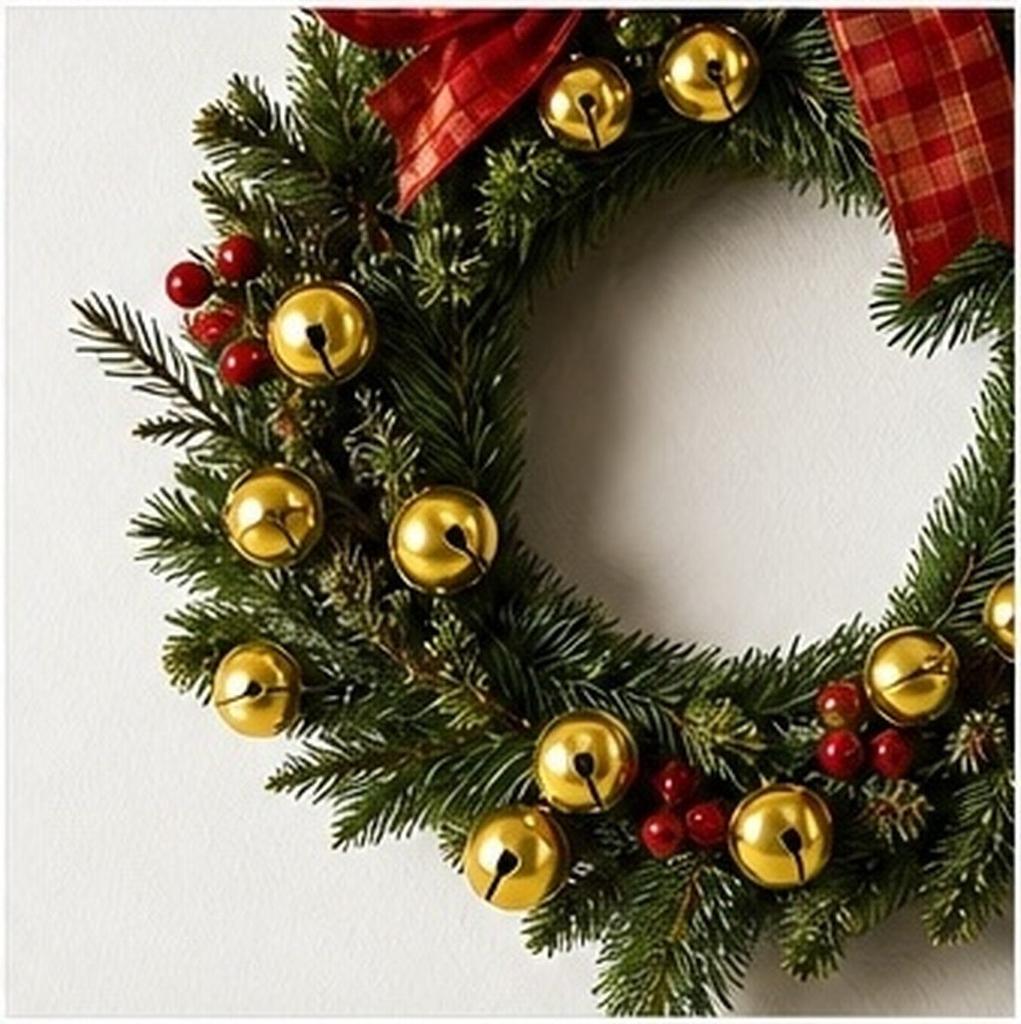 100Pcs Premium Vacuum Plated Holiday Bell Pendants Creative Christmas Hanging Decor for Tree Wall Window Door Table Shelf Decor