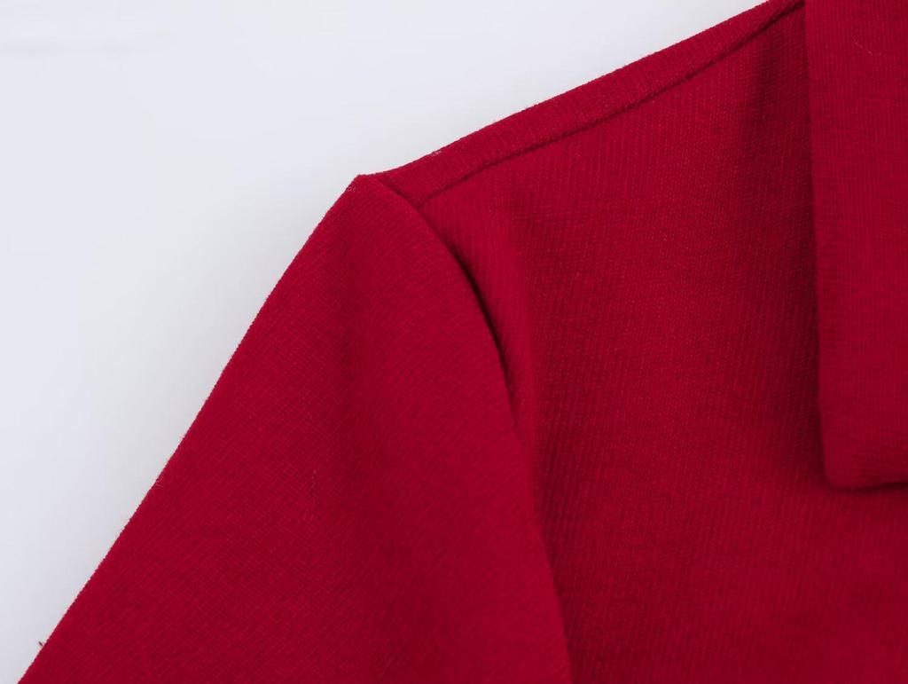 2025 Spring Women's European & American Style Casual Suit Collar Waist-Slimming Dress