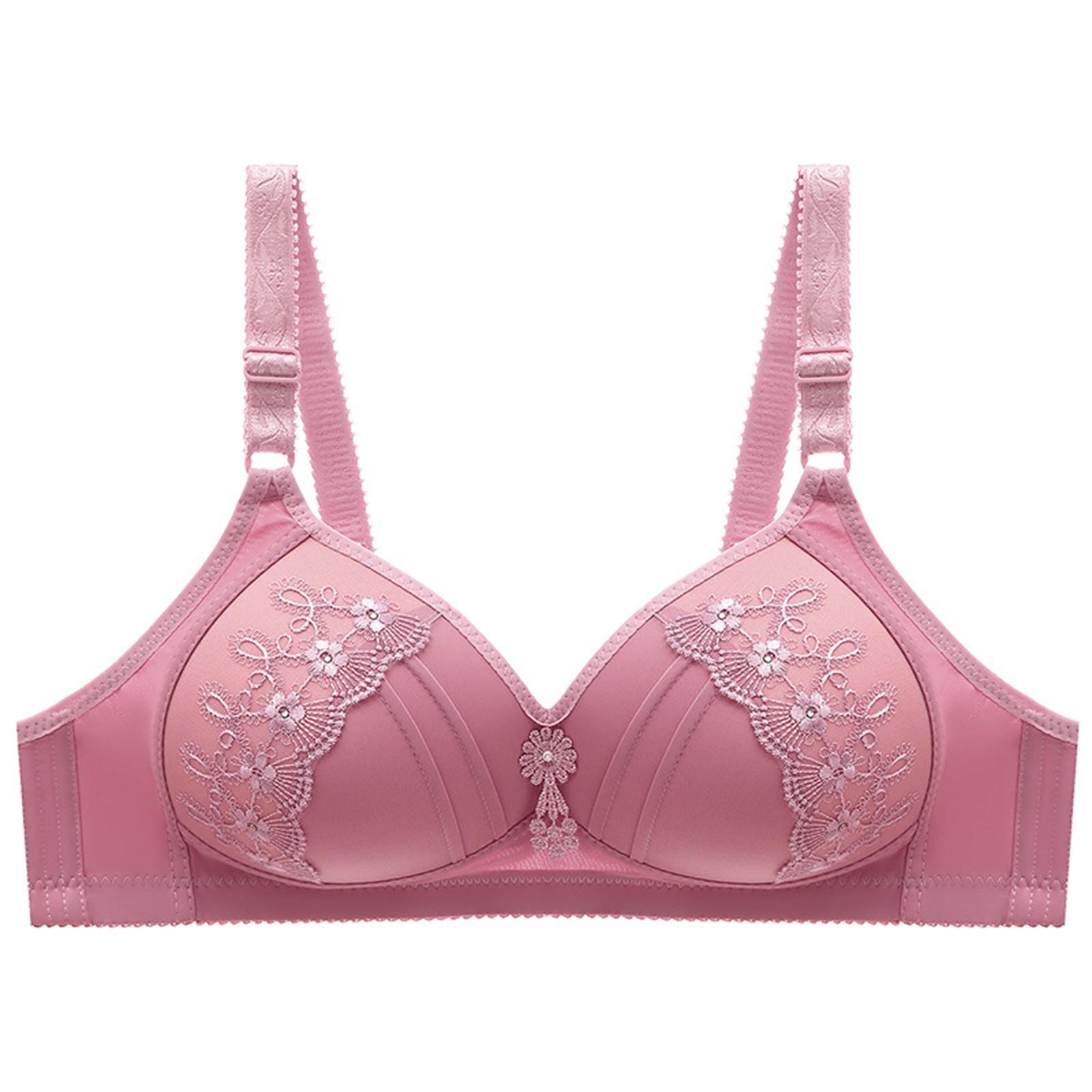 

Women s Underwear Large Embroidered Non Steel Rim Thin Cup Adjustable Bra 42