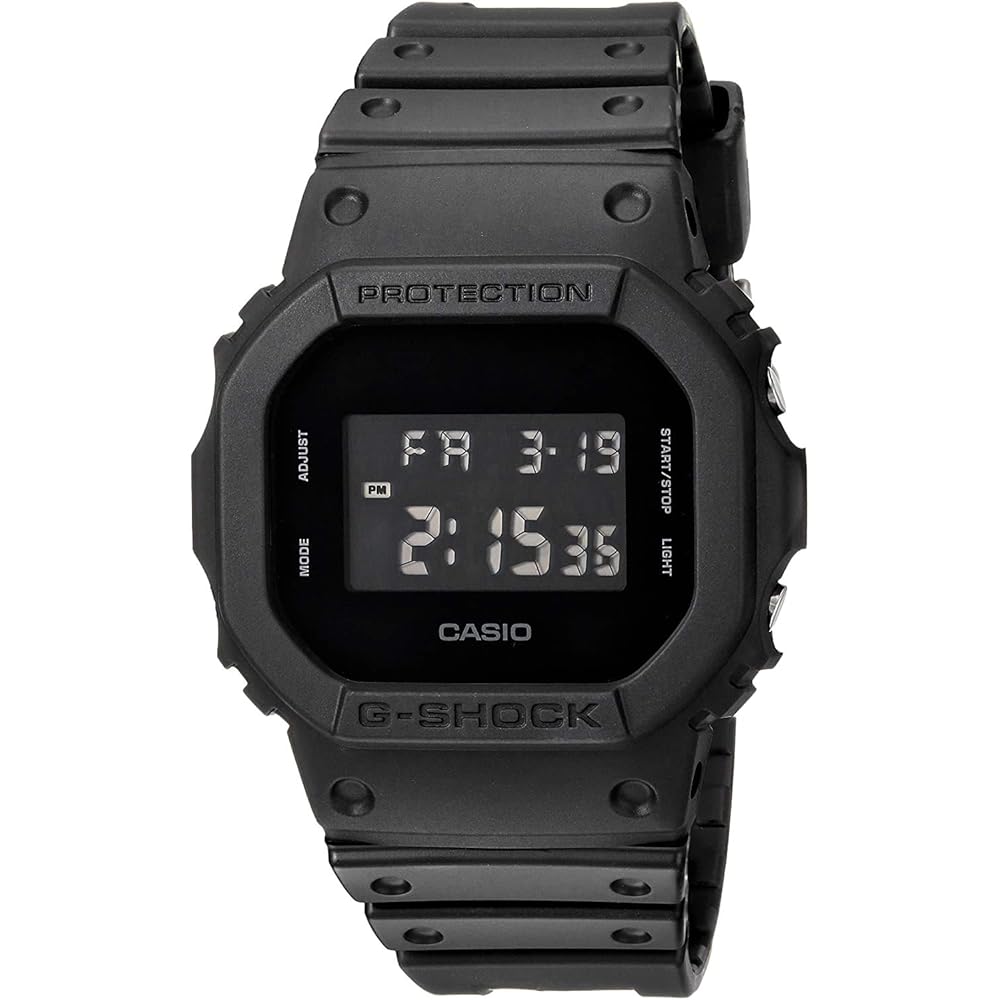 Casio G-Shock Solid Colors Unisex Watch DW-5600BB-1 Black Durable Waterproof Design