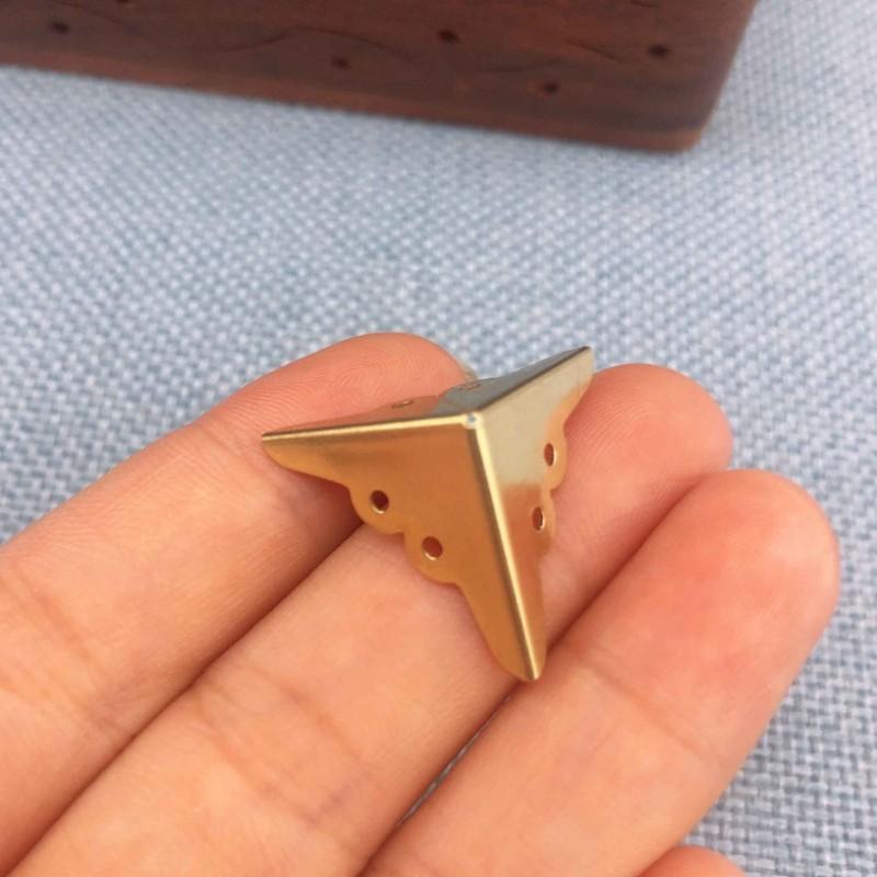 20Pcs Iron Box Corner Yellow Decorative Pack Corner Four Sides Protection Mini Corner 18mm