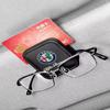 AZXL7 Car Sunglasses Holder Magnetic Leather Clip Ticket Holder For Alfa Romeo giulia stelvio giulietta 159 147 156 166 Car Accessorie