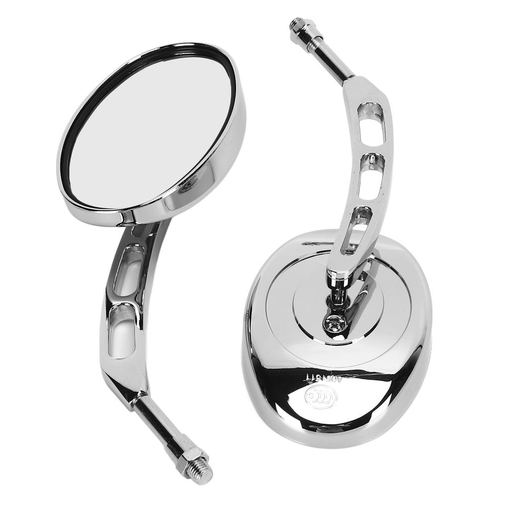 2pcs 10mm Motorcycle Rear View Side Mirror Left Right Clear Vision Universal Chrome Replacement for Suzuki