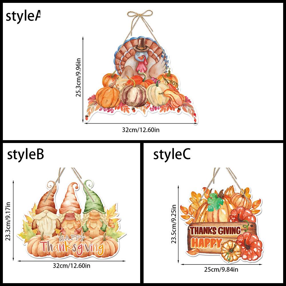Hanging Door Accessory With Turkey And Pumpkin For Thanksgiving Decor Party