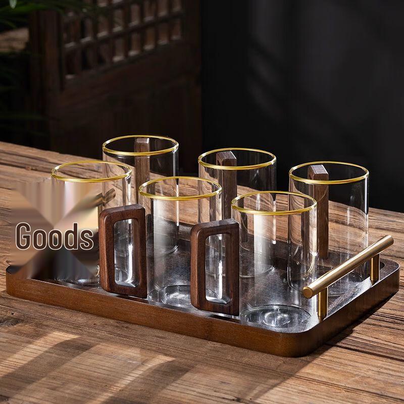 TXRMDX Chinese Style Heat-Resistant Glass Cup Set