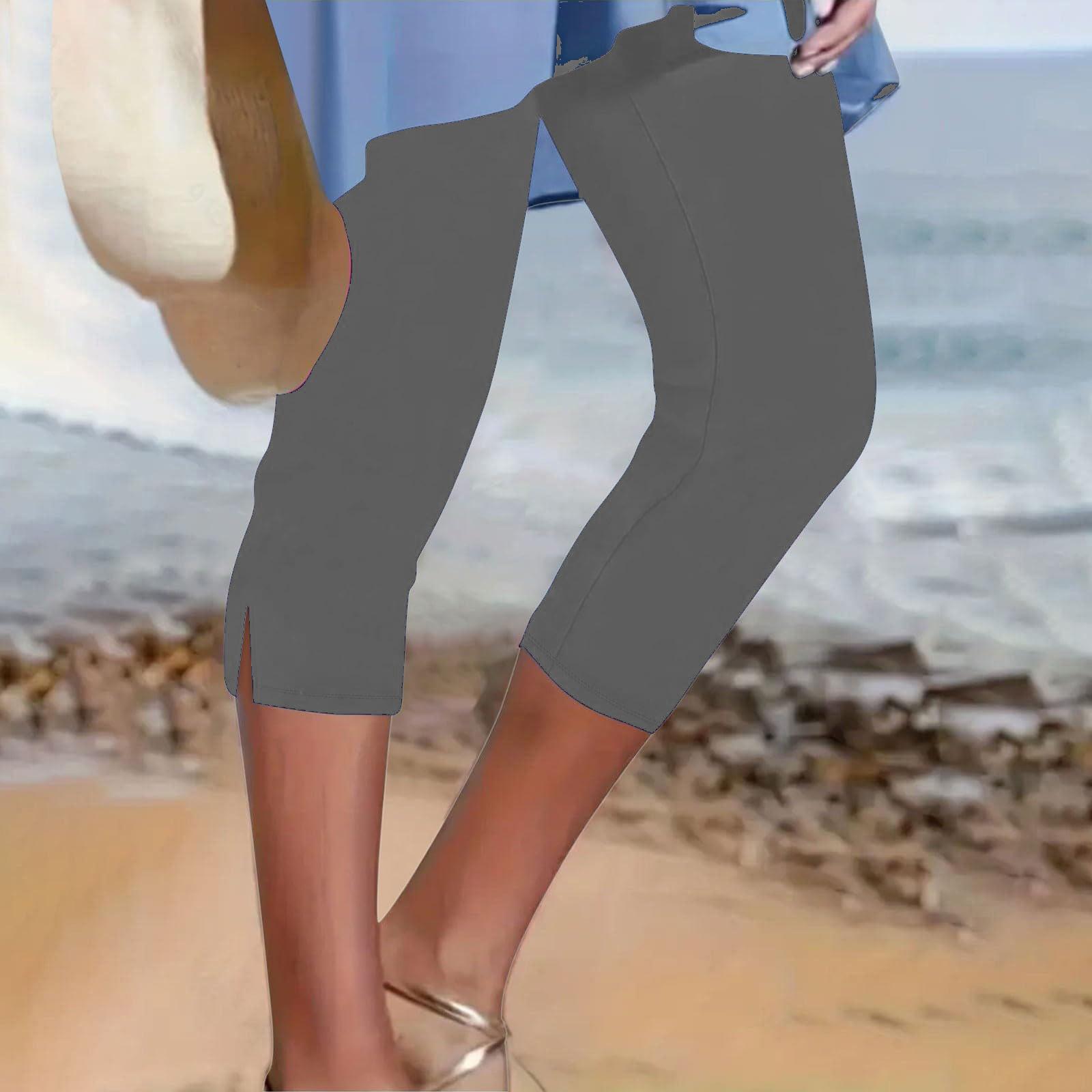 Женские леггинсы - Дышащие узкие укороченные брюки для йоги - Цвет XXL