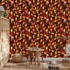 Rust, Burgundy and Orange Stained Glass Wallpaper for Living Room and Bedroom 50x1000