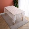 French Pastoral White Lace Nylon Hollowed Out Photo Eyelashes Rose Coffee Table Tablecloth Dining Table Cloth Wedding Decoration