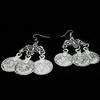 1 Pair Women Fashion Ethnic Jewelry Vintage Coins Drop Dangle Hook Long Earrings