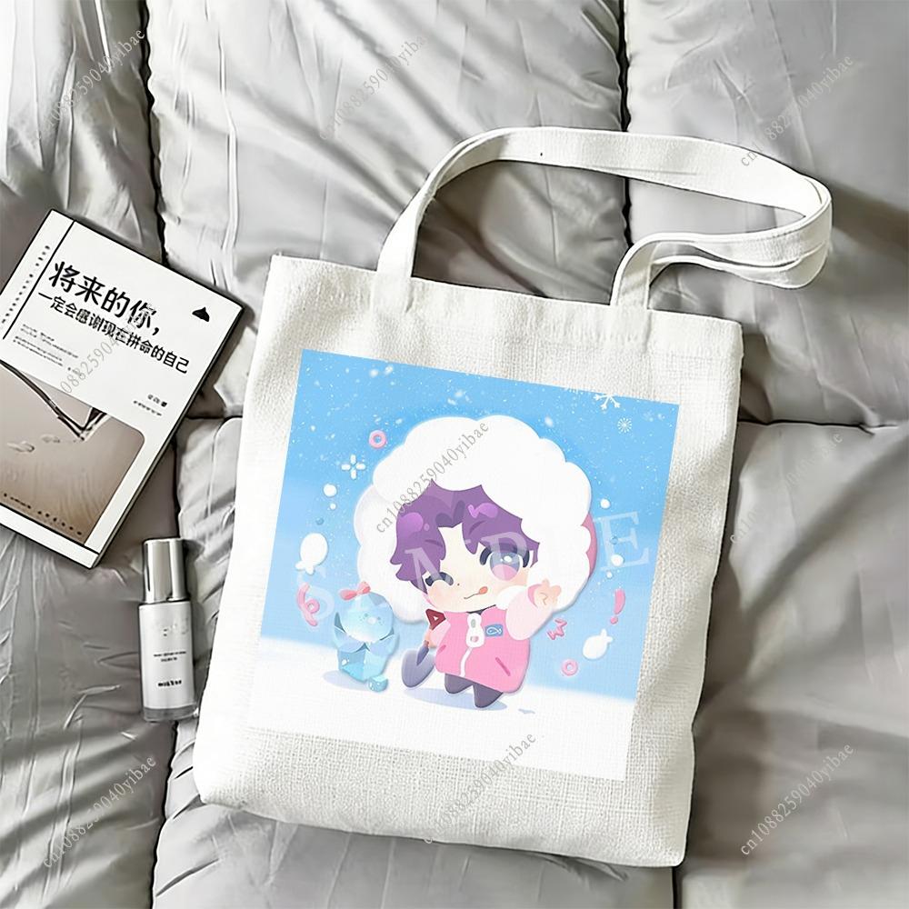 Love and Deepspace Winter Activity Canvas Shoulder Bag Sylus Rafayel Zayne Xavier Caleb Anime Cosplay Character Bag for Fans